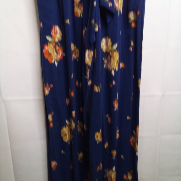 Band Of Gypsies Romper Jumpsuit Women S Short Sleeve Pants Boho Floral Blue - Picture 8 of 15
